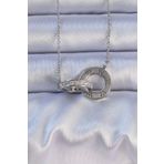 OurStyles 316l Çelik Gümüş Renk Zirkon Taşlı Cartier Kolye - Tj-bko9200
