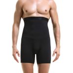 Ouruikia Erkek Karın Giderici Shapewear Yüksek Bel Body Shaper Slimming İç Çamaşırı Şort Karın Kemeri Boxer Şort Pantolon Bölmeli, Siyah, 3XL