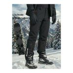 OUTDO Kışlık İçi Polarlı İthal Softshell Rüzgar Geçirmez Su İticidir Reflektörlü Erkek Pantolon Siyah