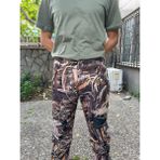 Outdoor Avcılık Kamuflaj Saz Desenli Softshel Kar Su Rüzgar Geçirmez Pantolon - 2XL