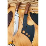 Outdoor Balta Kamp Piknik Bıçağı Ceviz Ağaç Sap Kılıflı ( Outlz-02)