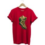 Outdoor Bot ve Dağ Patika Yol Kamp Gezgin Baskılı %100 Pamuk Regular Fit Bisiklet Yaka T-Shirt - 2XL - Kırmızı