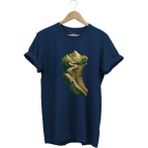 Outdoor Bot ve Dağ Patika Yol Kamp Gezgin Baskılı %100 Pamuk Regular Fit Bisiklet Yaka T-Shirt - 3XL - Lacivert