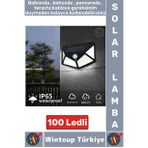 Outdoor Dış Mekan Aydınlatma Güneş Enerjili Hareket Sensörlü 3 Modlu 100 Led Solar Bahçe Lambası