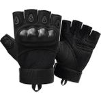 Outdoor Erkek Taktik Eldivenler Yarım Parmak Ordu Askeri Eldivenler Sert Mafsal Atış Avcılık Motosiklet Bisiklet Eldivenleri (Yurt Dışından) - black /Black - Siyah / XL - Büyük beden