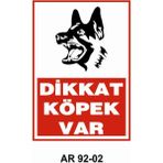 Outdoor One Dikkat Köpek Var Iş Güvenliği Uyarı Levhası 1 1 Adet Pvc 21 x 29CM