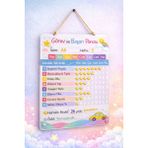 Outdoor One Kişiye Özel Montessori Görev ve Başarı Panosu - Yaz-Sil Hediyeli (30X40 Cm) Kalem + STICKER02