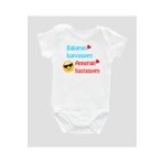 Outdoor One Organik %100 Pamuk Babamın Kopyasıyım Annemin Hastasıyım Bebek Body Çıtçıtlı Badi Zıbın Tulum Zbn030