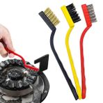 Outdoor Outlet 3 Lü Detay Temizlik Fırça Seti Araba -Mutfak Ocak - Fayans Temizlik Fırça (Bakır- Demir- Plastik)