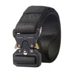Outdoor Taktik Kemer - Metal Toka - Siyah - 120Cm