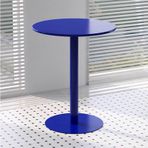 OutdoorTable Metal Yuvarlak Pub Masa Partiler ve Etkinlikler için Küçük Kokteyl Sehpası Oturma Odası Mutfak Ofis için Şık Mavi Tasarım