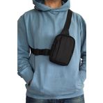 Outlet Çarşım Iki Bölmeli Erkek Günlük Çapraz Omuz Çanta Siyah Crossbag Gögüs Çantası Bodybag