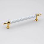 Ovacık 128 Mm Gold Altın 10 Adet Beyaz Metal Kulp Mobilya Çekmece Dolap Kapak Kulpu Kulbu Kulpları