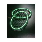 Oval 6x9 Neon Işıklı Midrange ve Hoparlör Kapağı 1TAKIM(2ADET) - yeşil