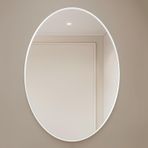 Oval Banyo Aynası, Beyaz, 40x60cm/15.7x23.6in, 50x70cm/19.7x27.5in, 60x80cm/23.6x31.5in, Makyaj ve Tıraş İçin İdeal