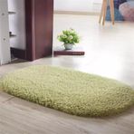Oval Banyo Halısı Peluş Kaymaz Banyo Paspası Yumuşak Emici Halı Banyo Oturma Odası Yatak Odası için - Çim Yeşili 50 x 120 cm Ev Dekoru Rahat Zemin Kaplaması
