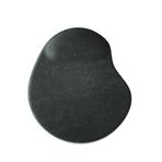 Oval Bilek Destekli Kum Desen Tip Kaymaz Taban Optik Bilgisayar Notebook Mouse Pad Maus Pad 17,5x21,5cm (Siyah)