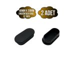 Oval Demir Profil İç Tapa Geçme Plastik Ayak Geçme Koruma Plastiği(40Mm X 20Mm)(Siyah) Siyah 40Mm X 20Mm Siyah - 2 Adet