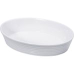 Oval Fırın Kabı Bauernform, Burgund Renk, Fırın ve Mikrodalga Uyumlu - Beyaz
