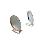 Oval Gold - Gümüş Pls.çerçeve Makyaj Aynası Çift Yönlü (5365)