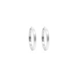Oval Hatlı Yuvarlak Gümüş Halka Küpe – 2.5X2.5cm - 3Mm Kalınlık 925 Ayar