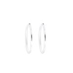 Oval Hatlı Yuvarlak Gümüş Halka Küpe – 6X6cm- 3Mm Kalınlık 925 Ayar