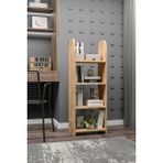 Oval KITAPLIK,SAKSILIK,ÇIÇEKLIK,130 Cm,portatif Minifix Kurulum - Atlantik Çam