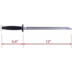 Oval Masat - Kasap Masatı - Bıçak Bileyici - Bileme Çeliği - Bıçak Keskinleştirici, No: 12-30 cm