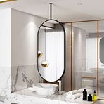Oval Metal Tavana Monte Ayna Dekoratif Asma Makyaj Makyaj Makyaj Aynası Oturma Odası Yatak Odası ve Banyo için 40 cm x 70 cm - Şık ve İşlevsel Tasarım