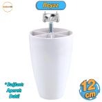 Oval Plastik Ayak 12 Cm Beyaz Mobilya Yükseltici Sehpa Kanepe Koltuk Ayağı Baza Ayakları Aparatlı