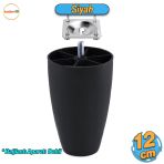 Oval Plastik Ayak 12 Cm Siyah Mobilya Yükseltici Sehpa Kanepe Koltuk Ayağı Baza Ayakları Aparatlı