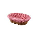 Oval Renkli Bezli İp Hasır Ekmek Sepeti Kulplu Taban:11.5x20 - Ağız:18x28 Derinlik:7cm (5224)