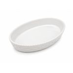 Oval Seramik Fırın Kabı, 31x19x4 cm, Beyaz