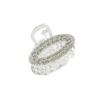 Oval Taşlı Minik Metal Mandal Toka 2 cm