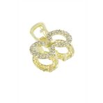 Oval Taşlı Minik Metal Mandal Toka 2,5 cm