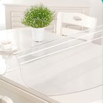 Oval Yemek Masası için Şeffaf PVC Masa Örtüsü 1mm Kalın Su Geçirmez Cam Masa için Yağ Geçirmez Koruyucu 95x150cm (37.5x59 inç) Mutfak Temel.