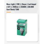 Ovebu MOSS LIGHT 12W BEYAZ LED AMPUL E27 960Lm 6500K