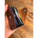 Over Craft Overcraft Kişiselleştirilebilir Deri Unisex Akordiyon 10 Bölmeli Minimal Tasarım Kredi Kartlık Cüzdan - Antik Taba
