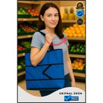 Overbazaar Katlanabilir Büyük Market Alışveriş Çantası – Ayarlanabilir Askı, Geniş Hacim, İç Cüzdan Gözü