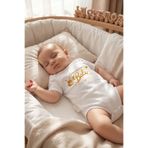 Overoz Babaannesinin Balı Yazılı Bebek Zıbın Erkek Kız Bebek Body Çıtçıtlı Beyaz Kısa Kollu Badi Tulum Bebek Hediyelik 5683-20