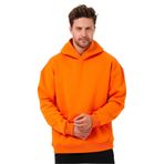 Overoz Basic Kapüşonlu Oversize Sweatshirt Turuncu Hoodie Hbscturuncu, 2XL