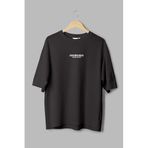 Overoz Born 1985 Roma Rakamları Baskılı Yarı Oversize T-shirt 1111, XL