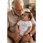 Overoz Dede Babalar Günü Yazılı Bebek Zıbın Erkek Kız Bebek Body Çıtçıtlı Beyaz Kısa Kollu Badi Tulum Bebek Hediyelik 5218-2