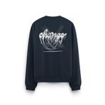 Overoz Gece Mavisi Oversize Not Change Sırt Baskılı Yazılı Sweatshirt Oversize S1205, 2XL