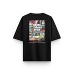 Overoz Gta San Andreas Sırt Baskılı Yarı Oversize T-shirt 1364, 2XL 5308253045472