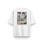 Overoz Gta San Andreas Sırt Baskılı Yarı Oversize T-shirt 1364, M 5308253045474