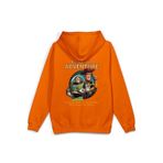 OverOz Kovboy Sırt Baskılı Kapüşonlu Yarı Oversize Sweatshirt Hoodie, 2XL, H1391, Turuncu, üniseks-yetişkin