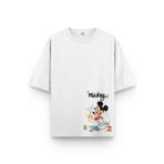 Overoz Mickey Mouse Baskılı Yarı Oversize T-shirt 1165