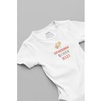 Overoz Organik%100 Pamuk Annesinin Şeker Kızı Baskılı Bebek Body Badi Çıtçıtlı Zıbın Tulum 5878, 3-6 AY