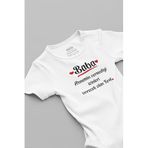 Overoz Organik%100 Pamuk Baba Kral Baskılı Çıtçıtlı Bebek Body Badi Zıbın Tulum 5637, 6-9 AY